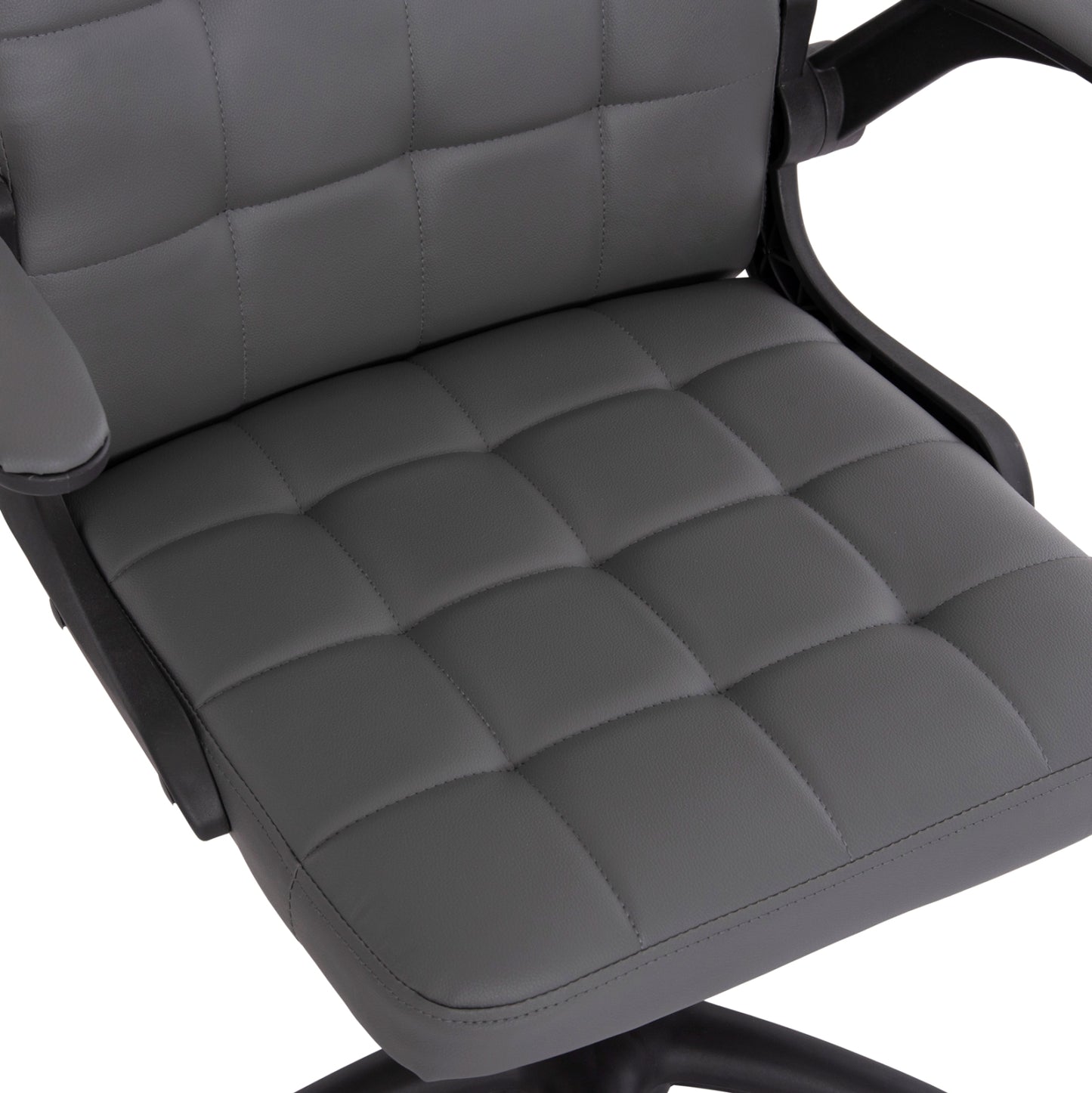 Office Chair Portima Hm1197.03 Grey Pvc-black Frame & Base 66.5x60x97hcm.