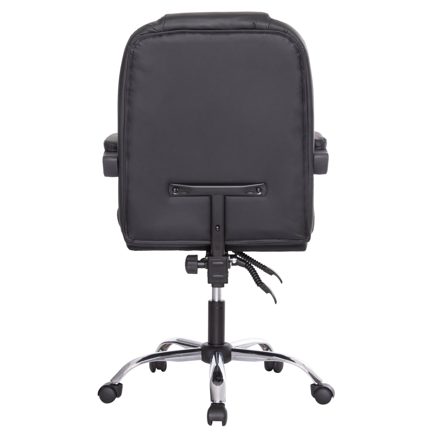 Office Chair Lagom Hm1198 Black Pvc-metal Chrome Base-black Frame 60x70x104hcm.