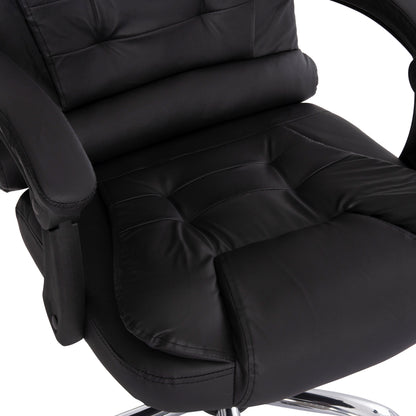 Office Chair Lagom Hm1198 Black Pvc-metal Chrome Base-black Frame 60x70x104hcm.