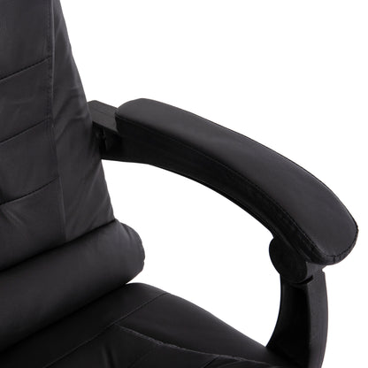 Office Chair Lagom Hm1198 Black Pvc-metal Chrome Base-black Frame 60x70x104hcm.