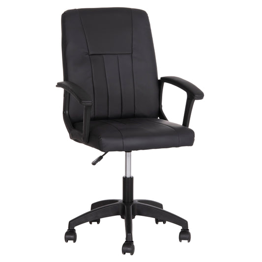 Office Chair Nim Hm1200.01 Black Pvc-black Frame And Base 58x65x100hcm.