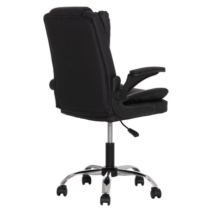 Office Chair Canan Hm1201.11 Black Pvc--chrome Base 63x62x93-101hcm.