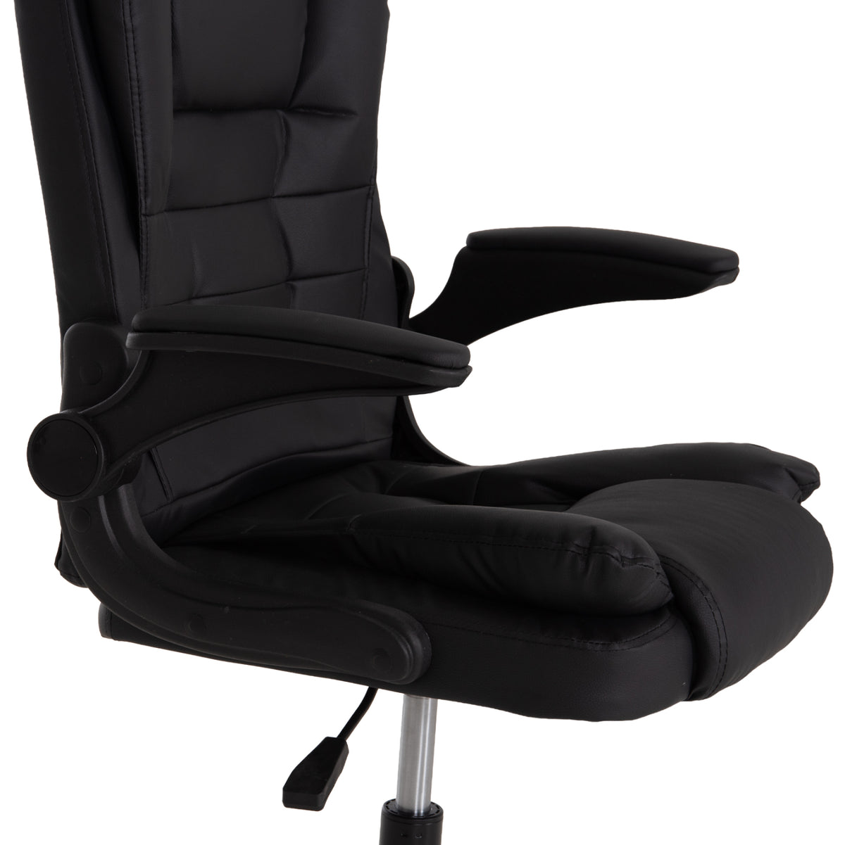 Office Chair Canan Hm1201.11 Black Pvc--chrome Base 63x62x93-101hcm.