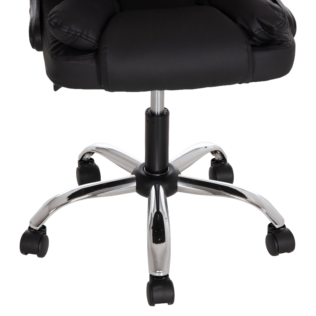 Office Chair Canan Hm1201.11 Black Pvc--chrome Base 63x62x93-101hcm.
