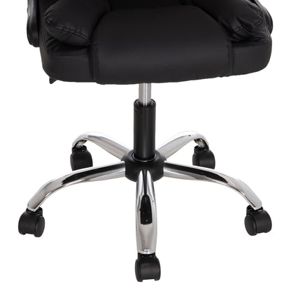 Office Chair Canan Hm1201.11 Black Pvc--chrome Base 63x62x93-101hcm.