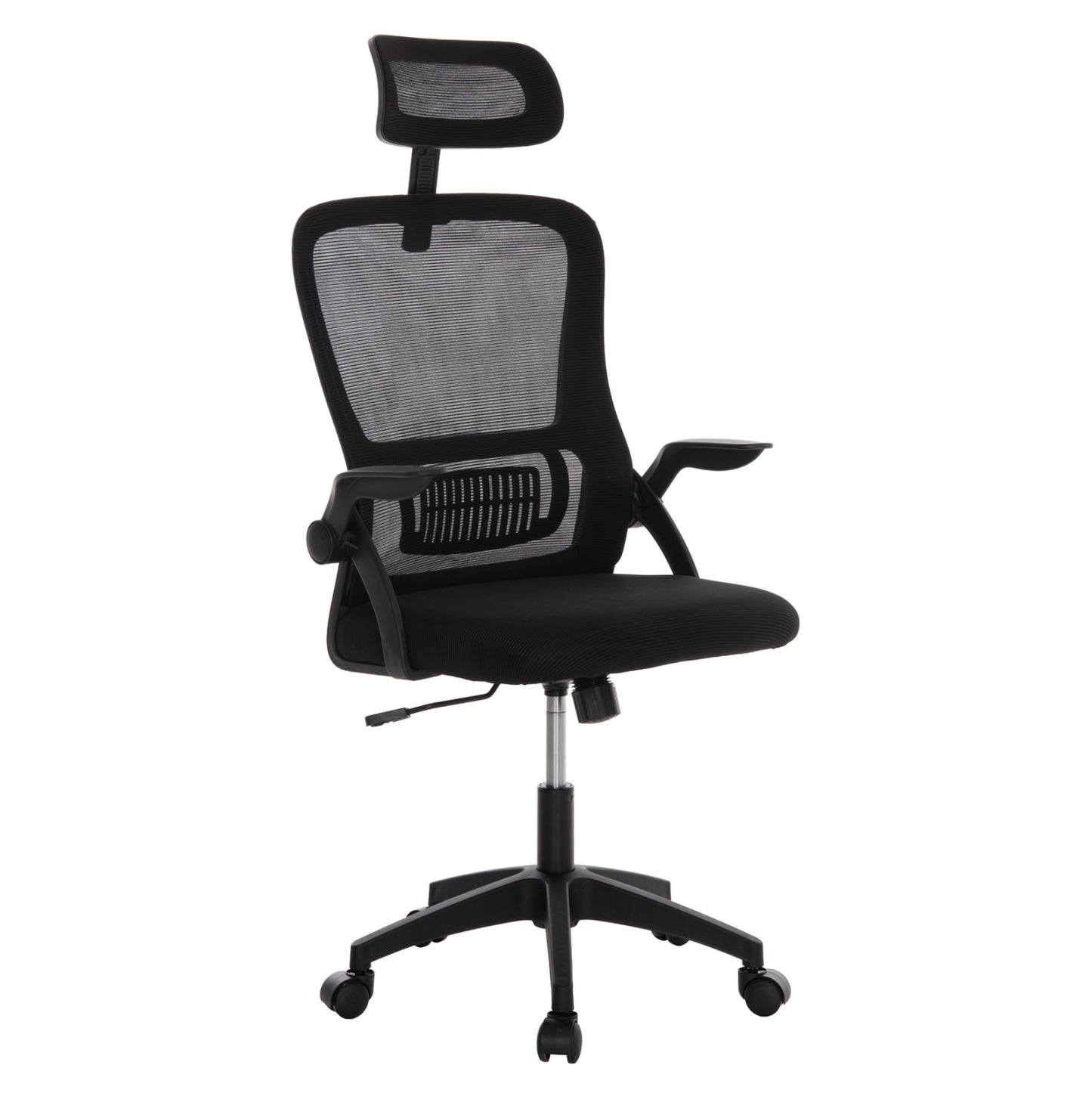 Office Chair Blazer Hm1205.01 Black Mesh Fabric--black Arms 60x58x110-130hcm.