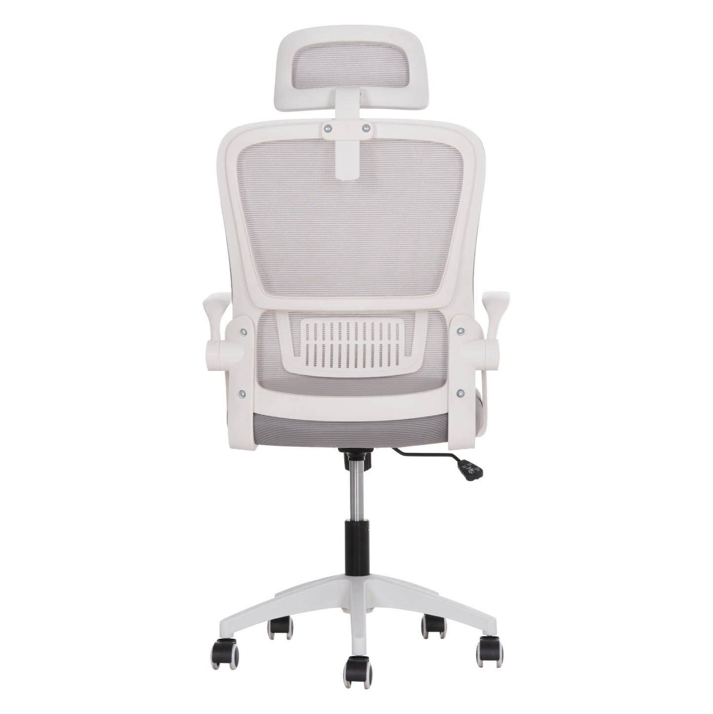 Office Chair Blazer Hm1205.02 Grey Mesh Fabric--white Arms 60x58x110-130hcm.