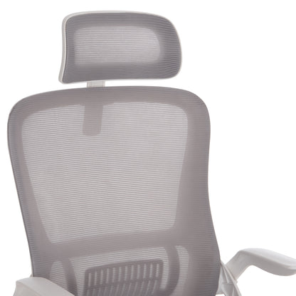 Office Chair Blazer Hm1205.02 Grey Mesh Fabric--white Arms 60x58x110-130hcm.