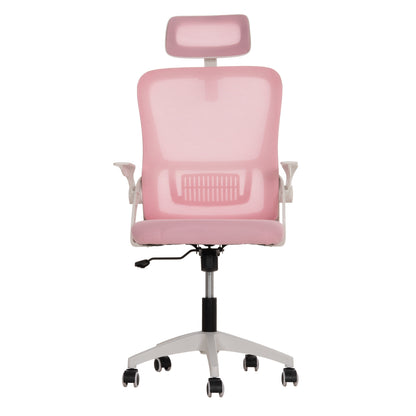 Office Chair Blazer Hm1205.04 Pink Mesh Fabric--white Arms 60x58x110-130hcm.