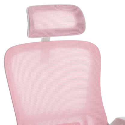 Office Chair Blazer Hm1205.04 Pink Mesh Fabric--white Arms 60x58x110-130hcm.