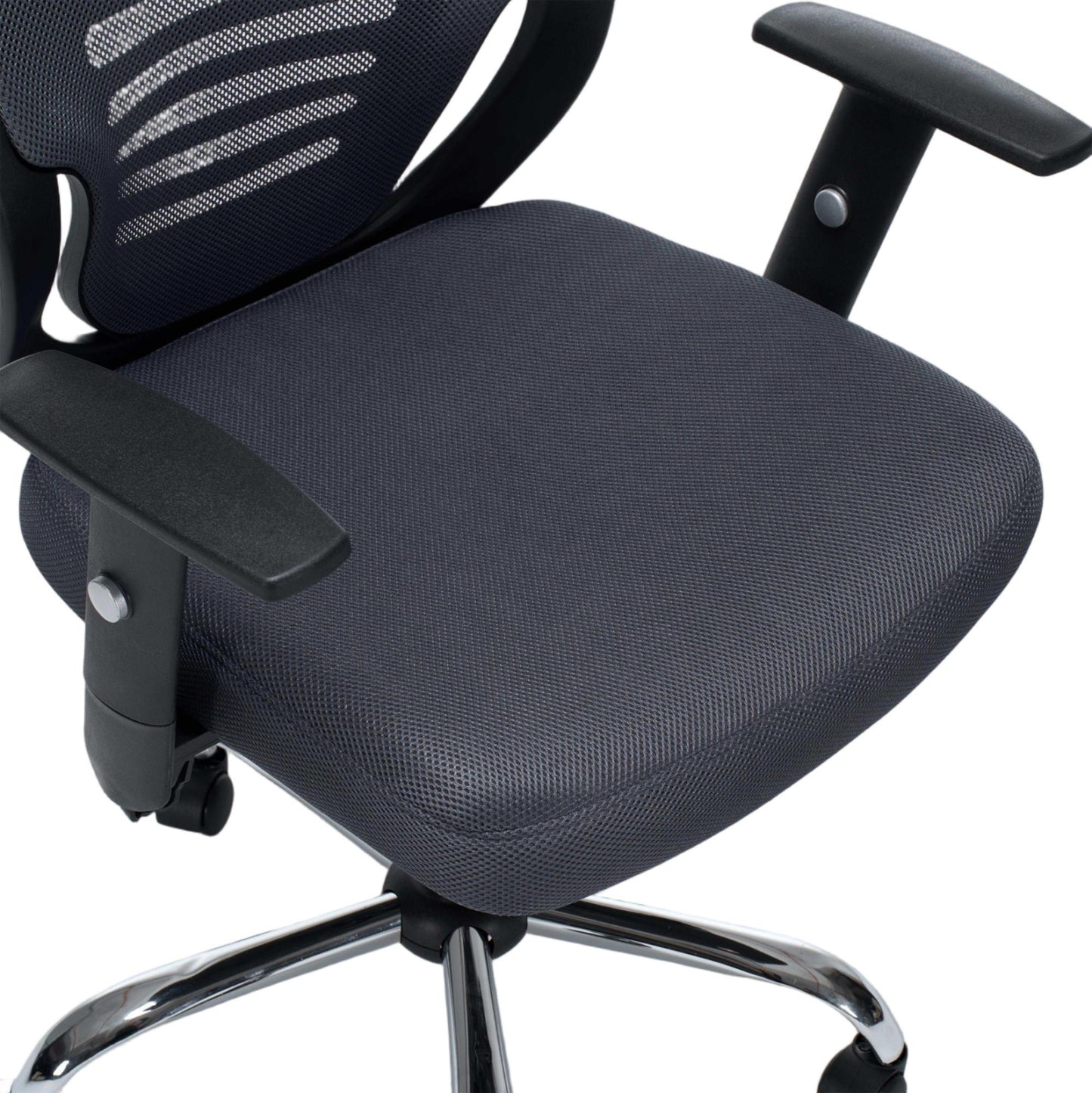 Office Chair Brief Hm1206.02 Grey Mesh Fabric--chromed Base 63x64x122hcm.