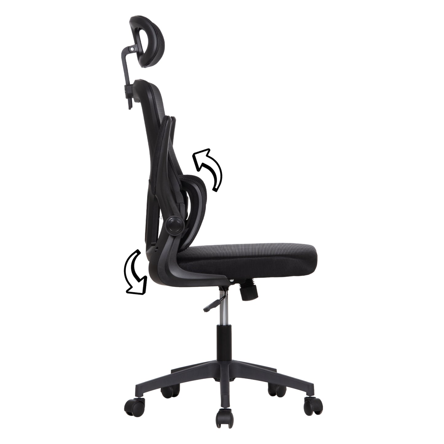 Office Chair Kesi Hm1222.01 Black Mesh Fabric & Pp 61x62x125hcm.