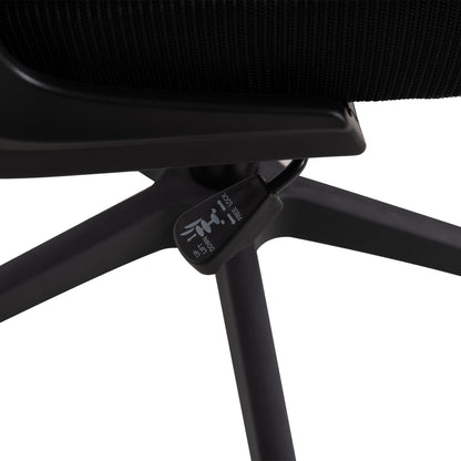 Office Chair Kesi Hm1222.01 Black Mesh Fabric & Pp 61x62x125hcm.