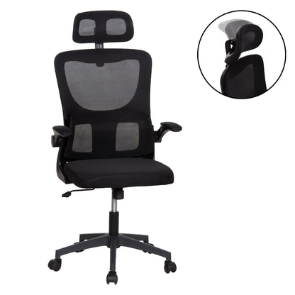 Office Chair Kesi Hm1222.01 Black Mesh Fabric & Pp 61x62x125hcm.