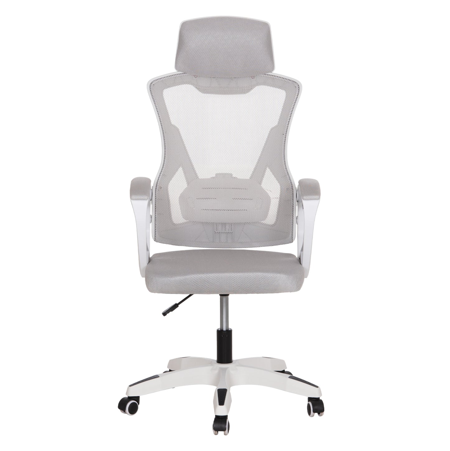 Office Chair Salas Hm1223.02 P.p. In White--mesh Fabric In Light Grey 57x71x110-120hcm.