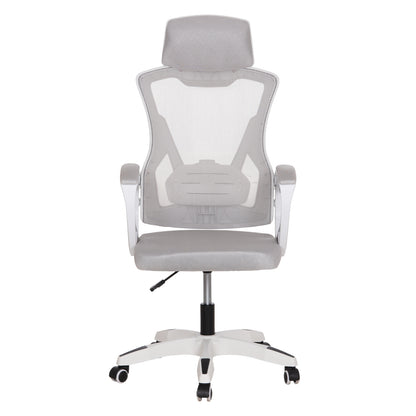 Office Chair Salas Hm1223.02 P.p. In White--mesh Fabric In Light Grey 57x71x110-120hcm.