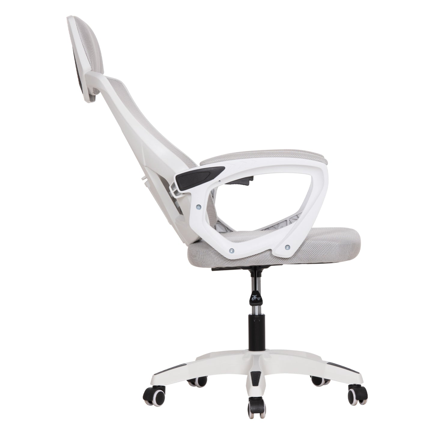 Office Chair Salas Hm1223.02 P.p. In White--mesh Fabric In Light Grey 57x71x110-120hcm.