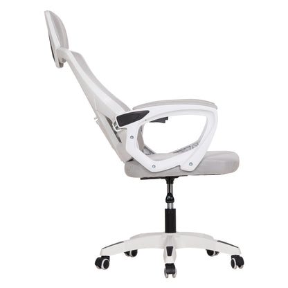 Office Chair Salas Hm1223.02 P.p. In White--mesh Fabric In Light Grey 57x71x110-120hcm.