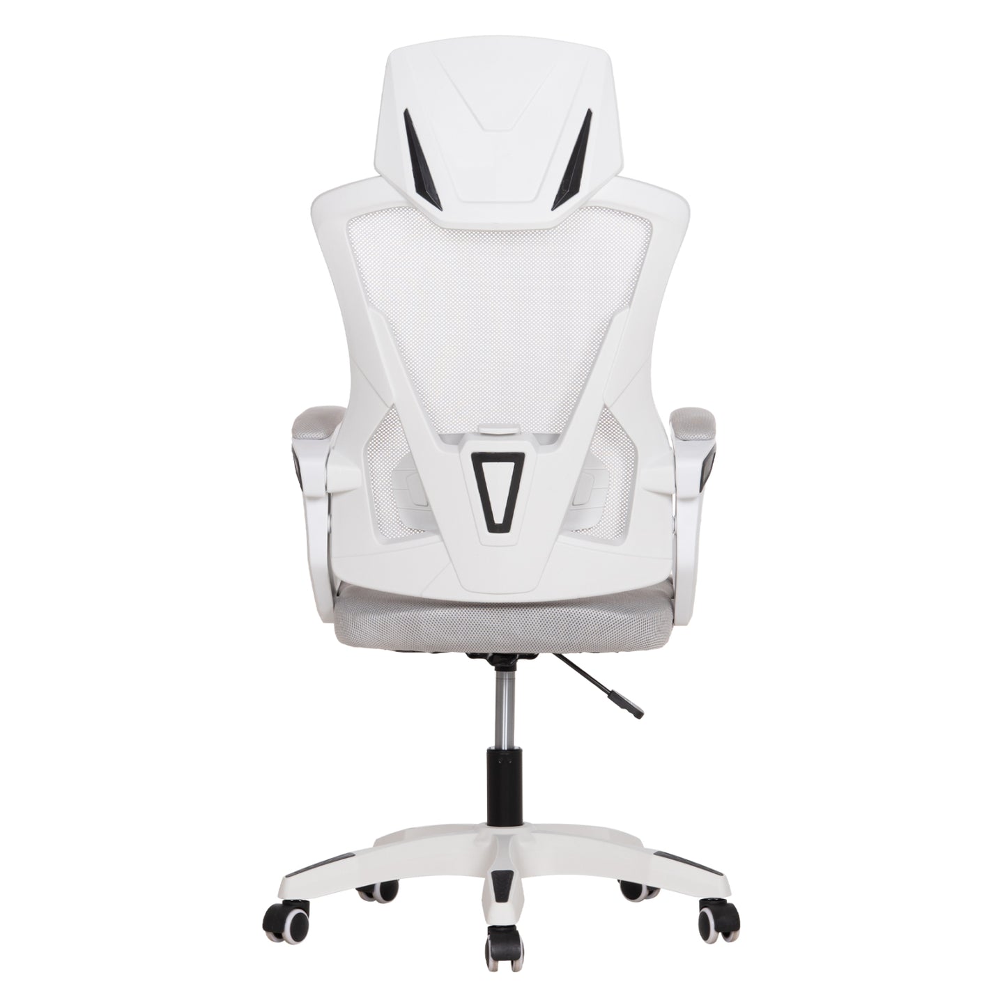 Office Chair Salas Hm1223.02 P.p. In White--mesh Fabric In Light Grey 57x71x110-120hcm.