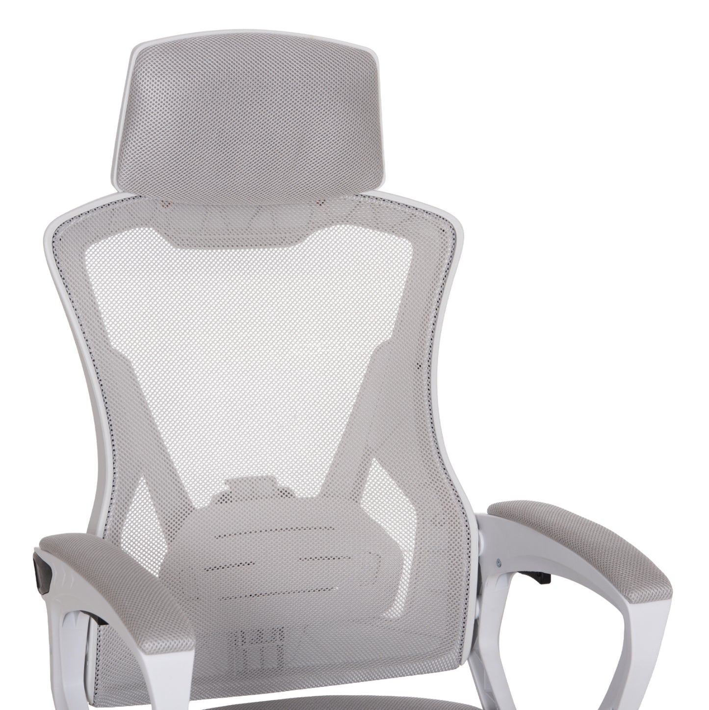 Office Chair Salas Hm1223.02 P.p. In White--mesh Fabric In Light Grey 57x71x110-120hcm.