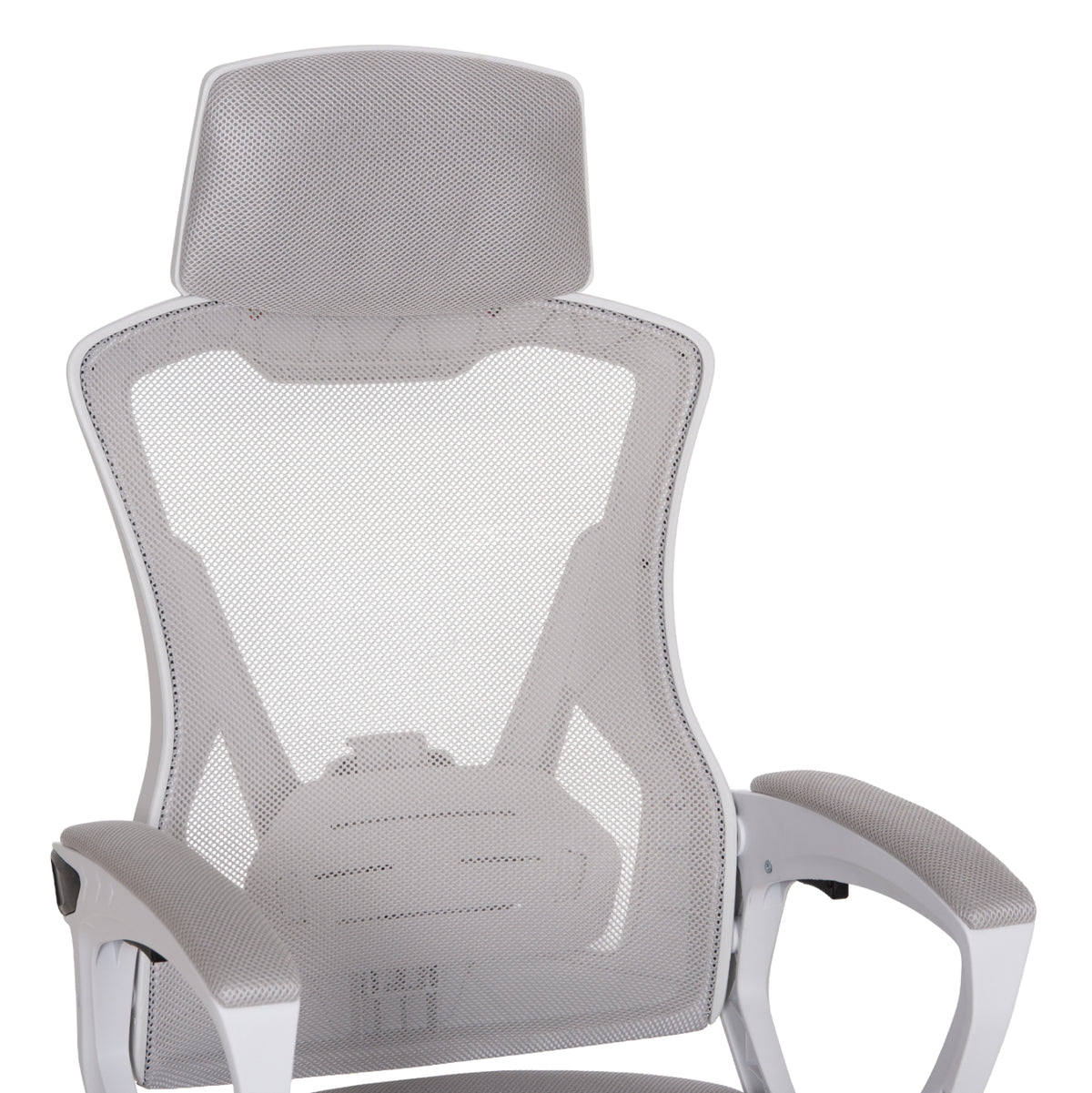 Office Chair Salas Hm1223.02 P.p. In White--mesh Fabric In Light Grey 57x71x110-120hcm.