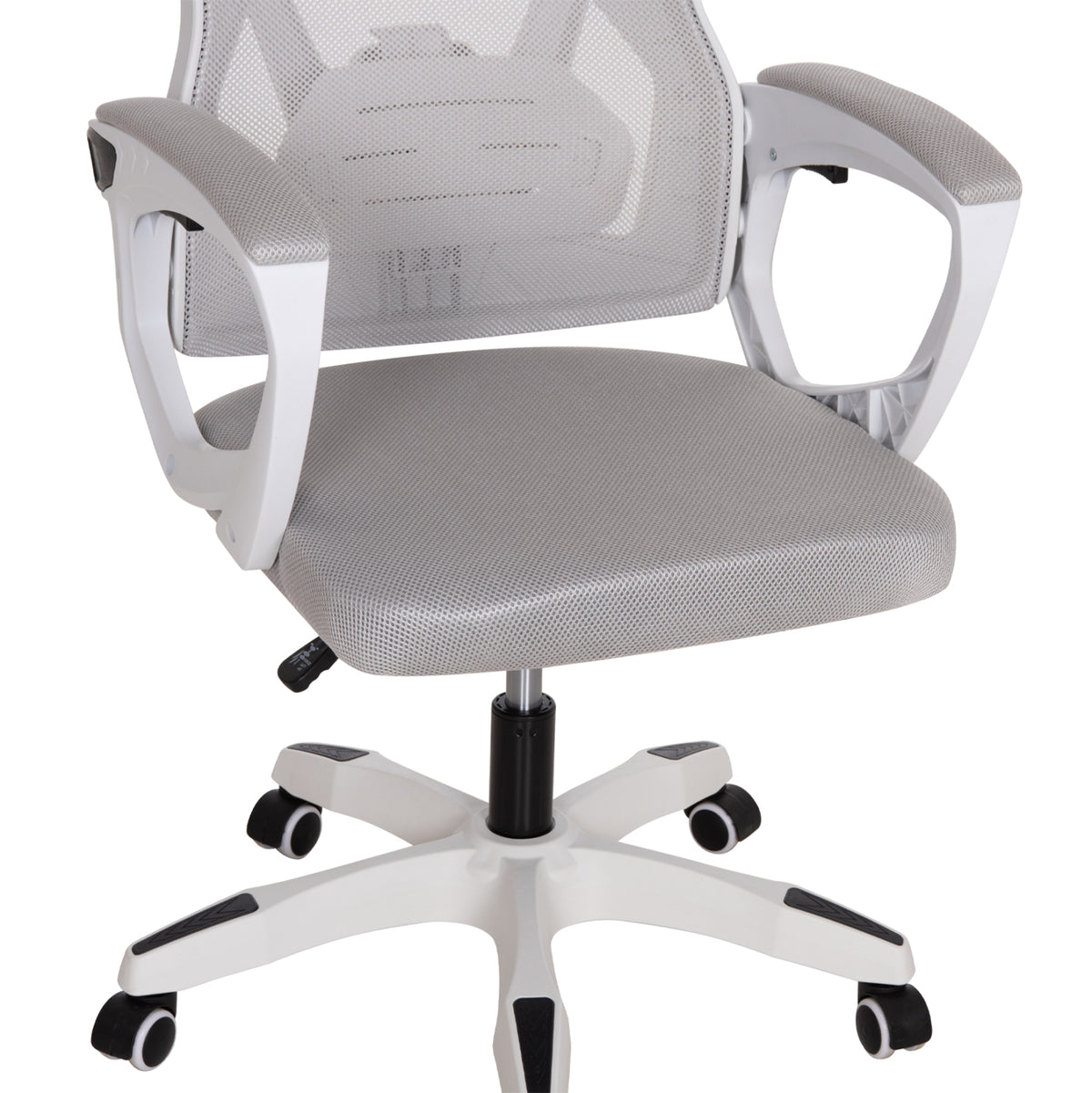 Office Chair Salas Hm1223.02 P.p. In White--mesh Fabric In Light Grey 57x71x110-120hcm.