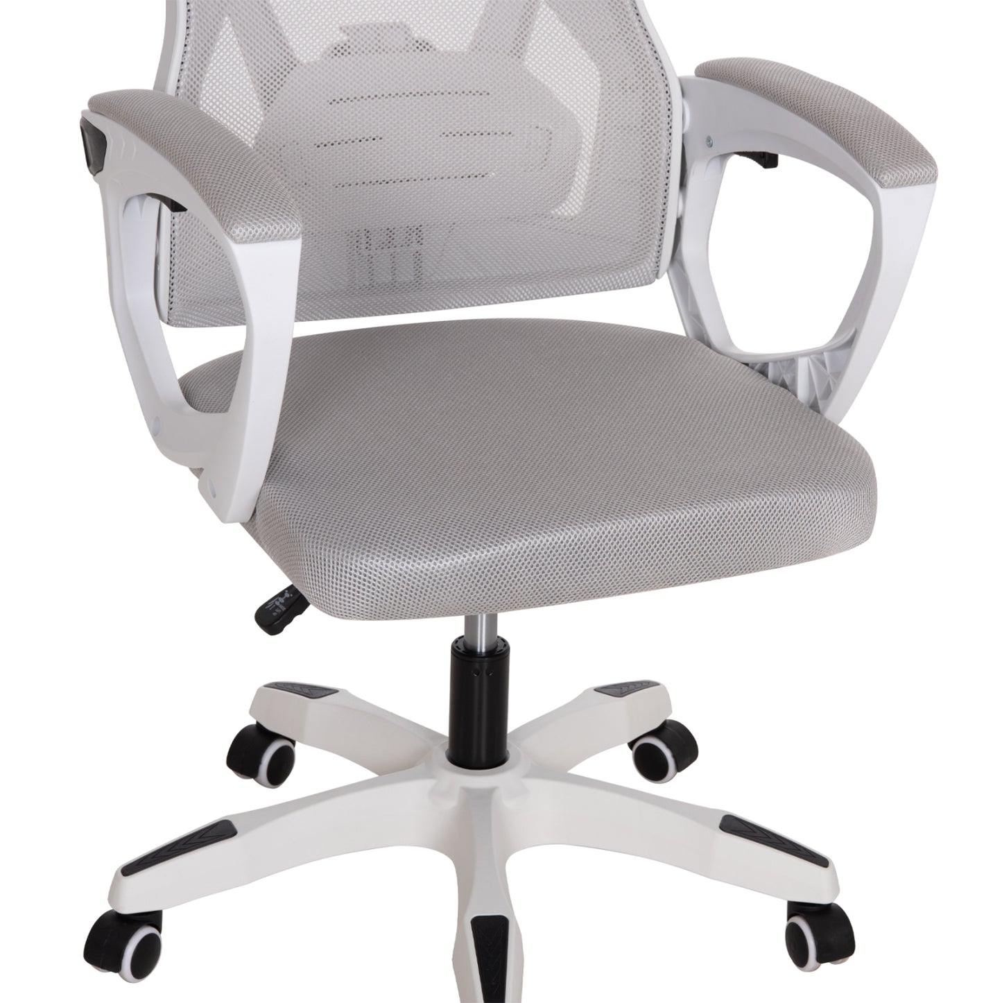 Office Chair Salas Hm1223.02 P.p. In White--mesh Fabric In Light Grey 57x71x110-120hcm.