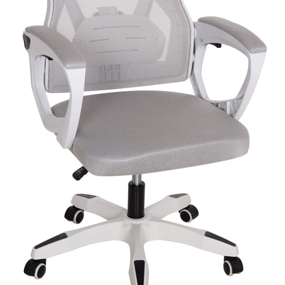 Office Chair Salas Hm1223.02 P.p. In White--mesh Fabric In Light Grey 57x71x110-120hcm.
