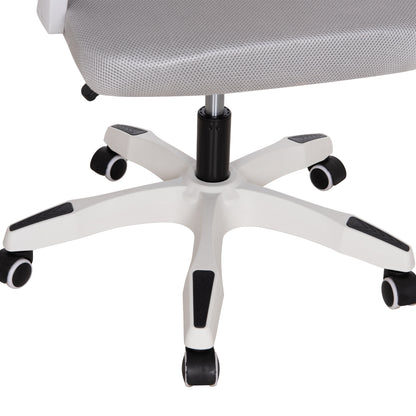 Office Chair Salas Hm1223.02 P.p. In White--mesh Fabric In Light Grey 57x71x110-120hcm.