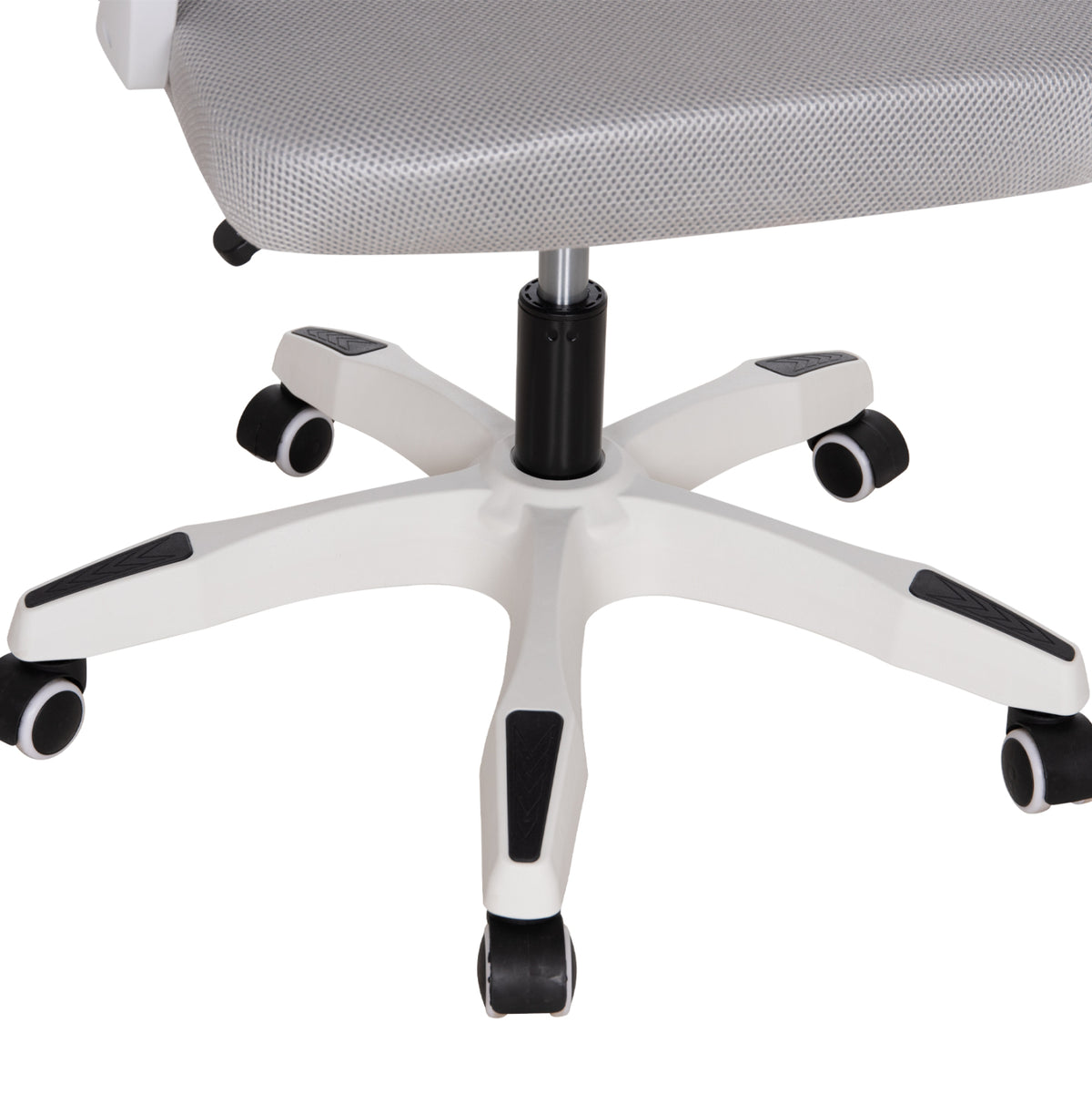 Office Chair Salas Hm1223.02 P.p. In White--mesh Fabric In Light Grey 57x71x110-120hcm.