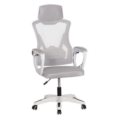 Office Chair Salas Hm1223.02 P.p. In White--mesh Fabric In Light Grey 57x71x110-120hcm.