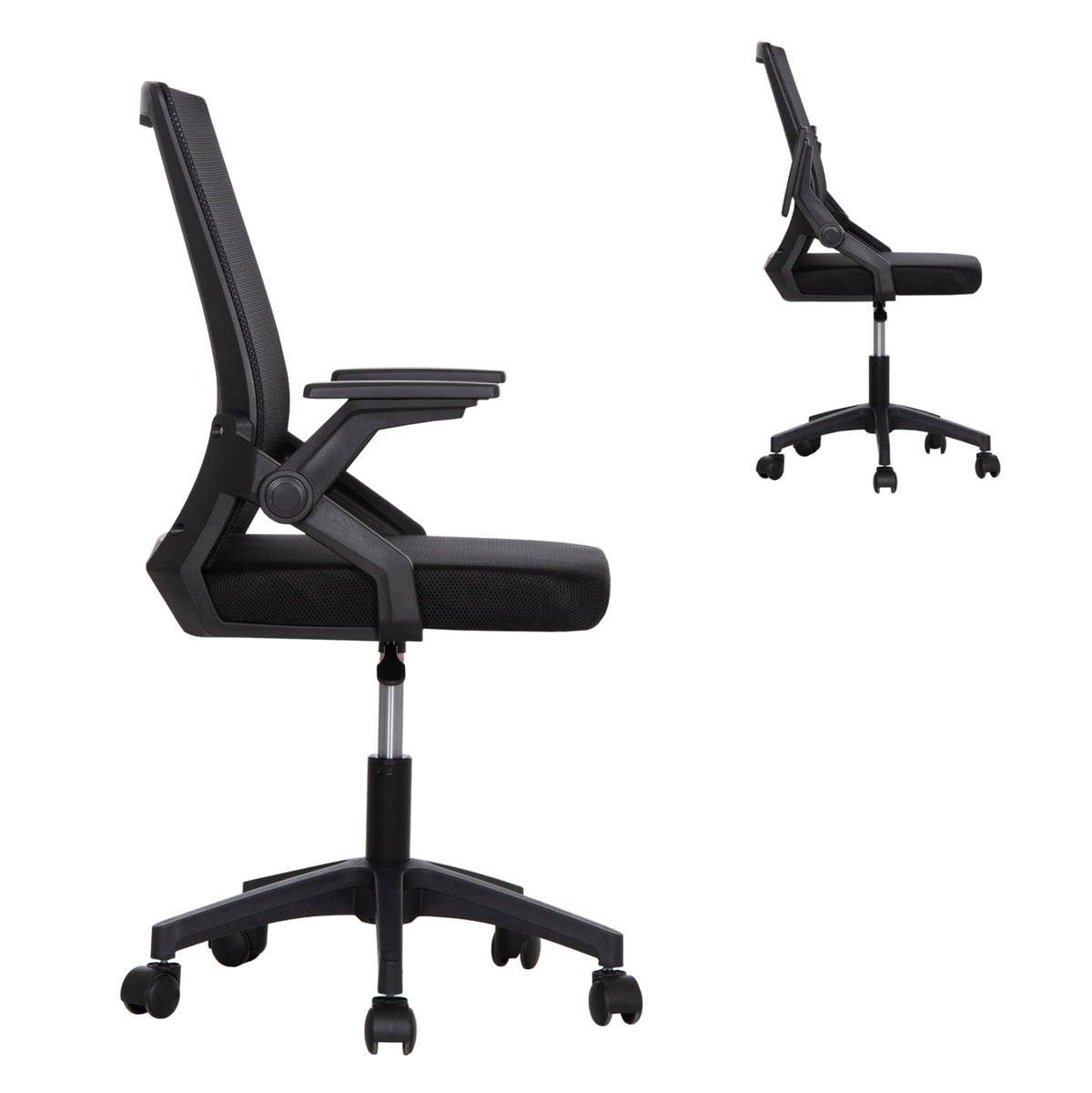 Office Chair Zenith Hm1225.01 Pp & Mesh In Black 58x55x100hcm