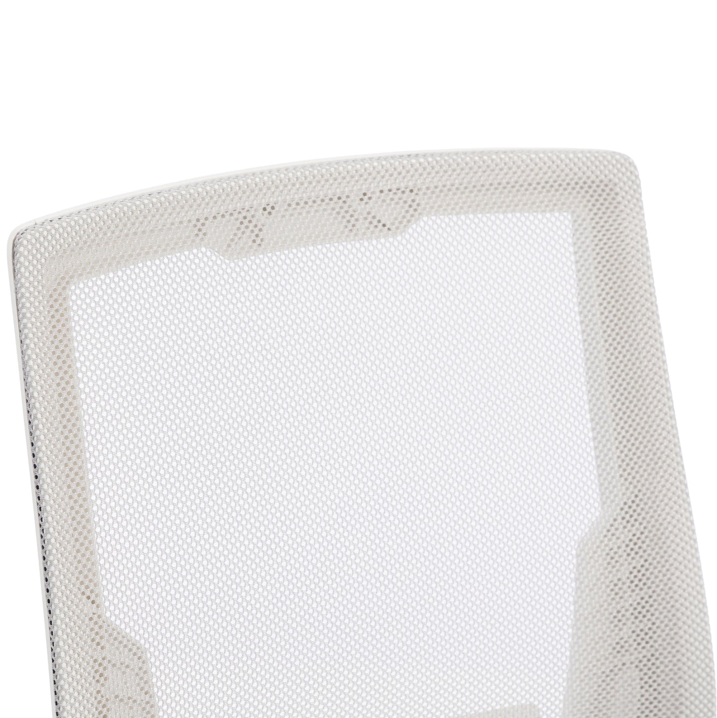 Office Chair Zenith Hm1225.02 Polypropylene In White--mesh In Light Grey 60x60x92-100hcm