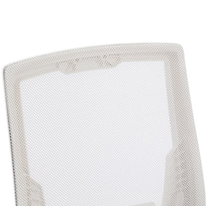 Office Chair Zenith Hm1225.02 Polypropylene In White--mesh In Light Grey 60x60x92-100hcm