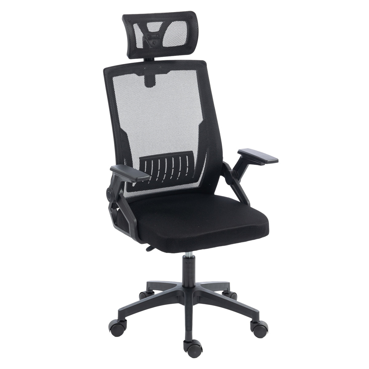 Office Chair Matron Hm1226.01 Black Pp & Mesh Fabric 47x47x128hcm.