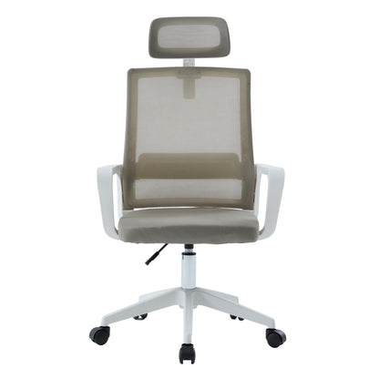 Office Chair Velocity Hm1229.02 White Pp--light Grey Mesh Fabric 61x62x123hcm.