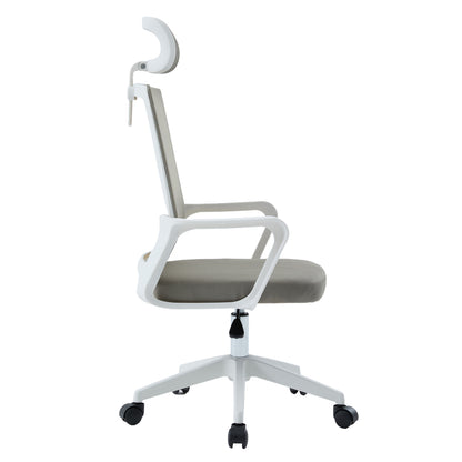 Office Chair Velocity Hm1229.02 White Pp--light Grey Mesh Fabric 61x62x123hcm.