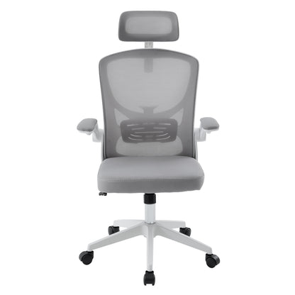 Office Chair Floater Hm1230.02 White Pp--light Grey Mesh 62x62x106-116hcm.