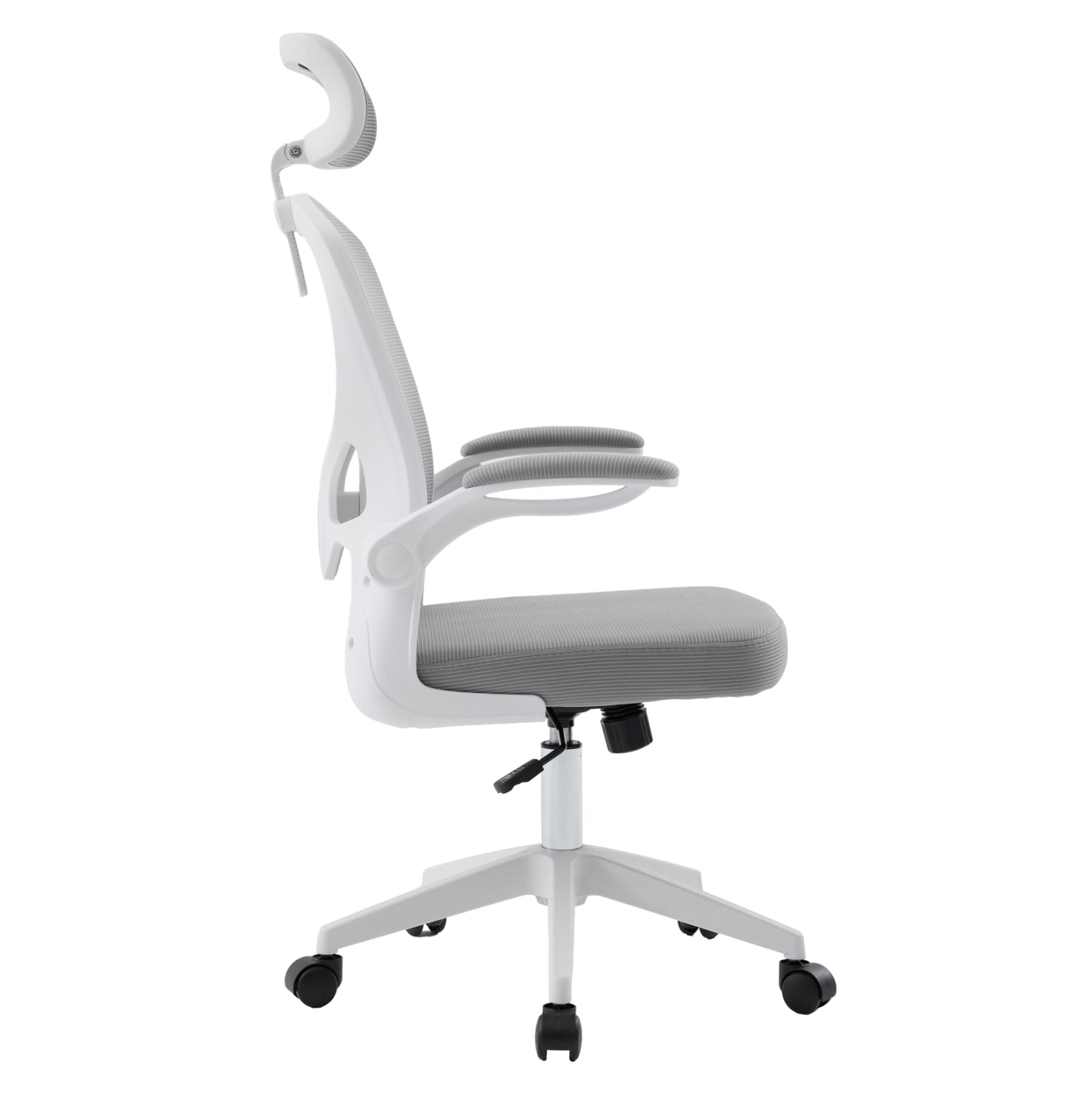 Office Chair Floater Hm1230.02 White Pp--light Grey Mesh 62x62x106-116hcm.