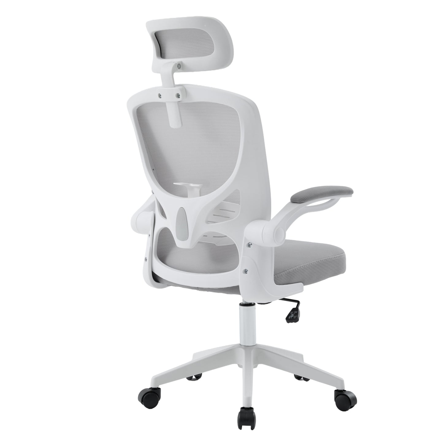 Office Chair Floater Hm1230.02 White Pp--light Grey Mesh 62x62x106-116hcm.