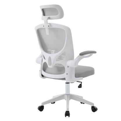 Office Chair Floater Hm1230.02 White Pp--light Grey Mesh 62x62x106-116hcm.