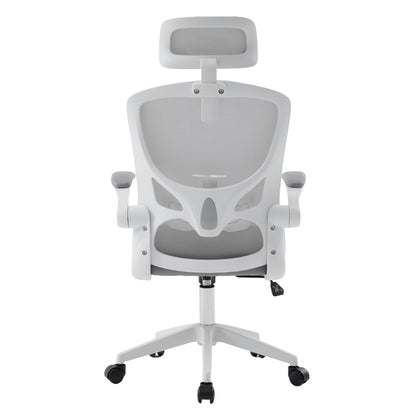 Office Chair Floater Hm1230.02 White Pp--light Grey Mesh 62x62x106-116hcm.