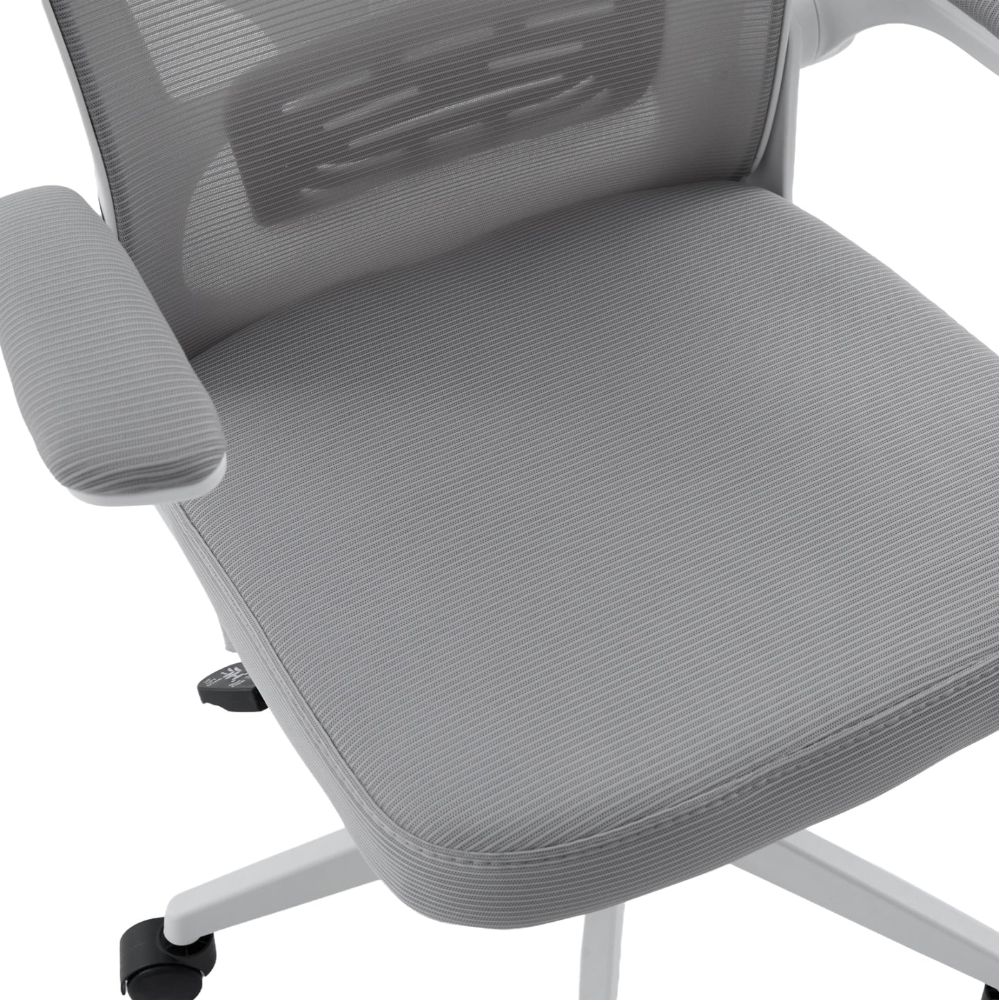 Office Chair Floater Hm1230.02 White Pp--light Grey Mesh 62x62x106-116hcm.