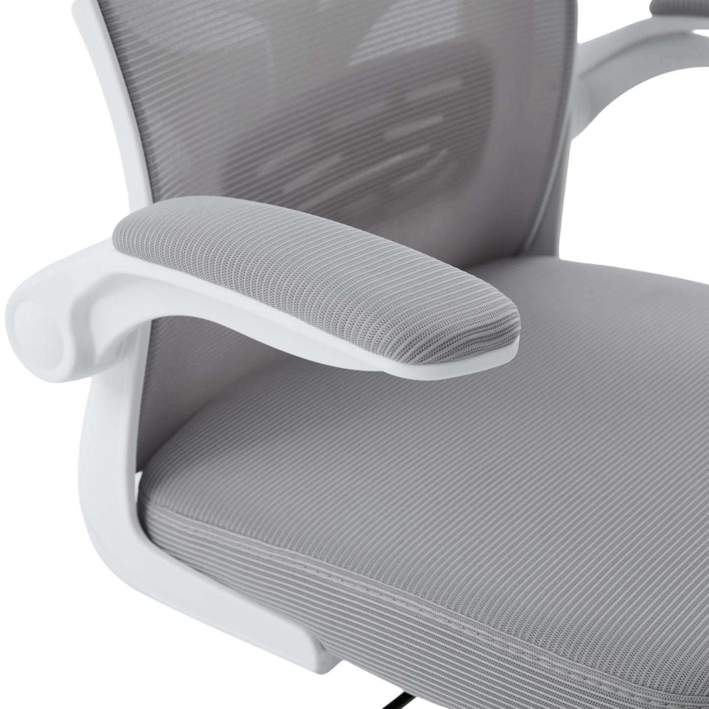 Office Chair Floater Hm1230.02 White Pp--light Grey Mesh 62x62x106-116hcm.