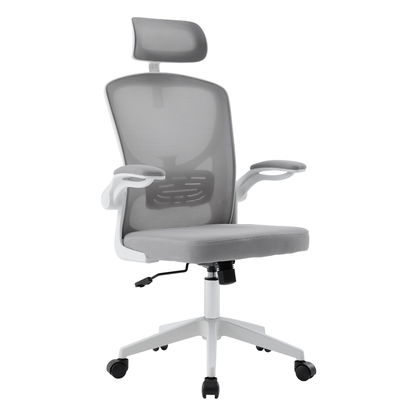 Office Chair Floater Hm1230.02 White Pp--light Grey Mesh 62x62x106-116hcm.