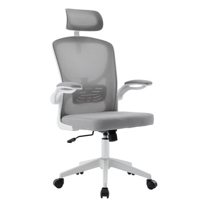 Office Chair Floater Hm1230.02 White Pp--light Grey Mesh 62x62x106-116hcm.