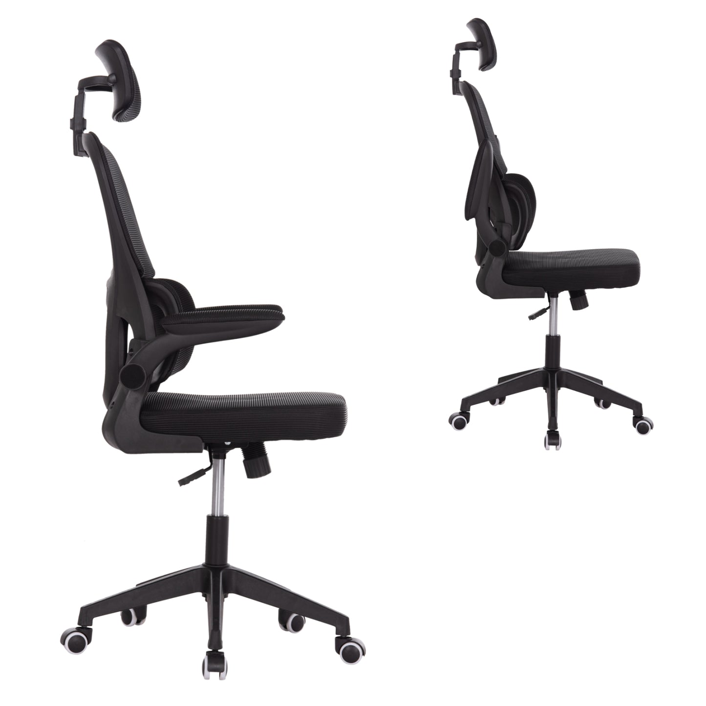 Office Chair Baston Hm18236.01 Black Mesh Fabric & Pp Frame 64x60x117-127hcm.