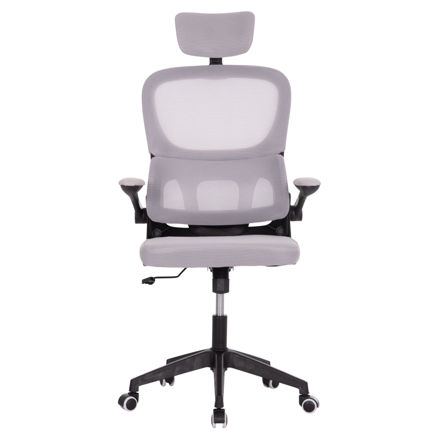 Office Chair Baston Hm18236.02 Grey Mesh Fabric & Black Pp Frame 64x60x127hcm.