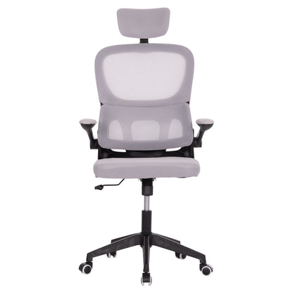 Office Chair Baston Hm18236.02 Grey Mesh Fabric & Black Pp Frame 64x60x127hcm.