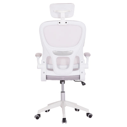 Office Chair Baston Hm18236.03 Grey Mesh Fabric & White Pp Frame 64x60x127hcm.